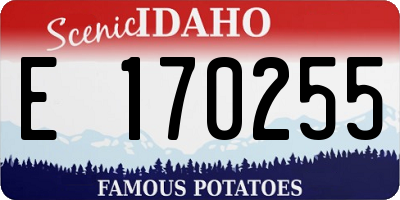 ID license plate E170255
