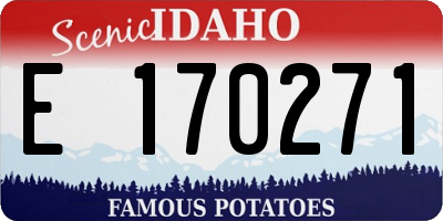 ID license plate E170271