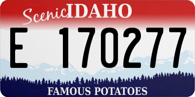 ID license plate E170277