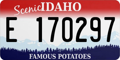 ID license plate E170297