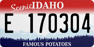ID license plate E170304