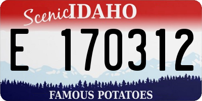 ID license plate E170312