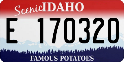 ID license plate E170320