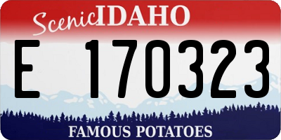 ID license plate E170323