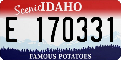 ID license plate E170331
