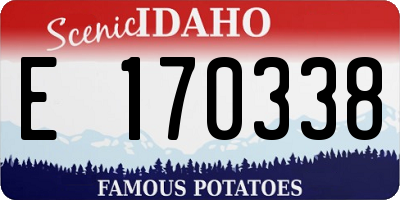 ID license plate E170338