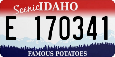 ID license plate E170341