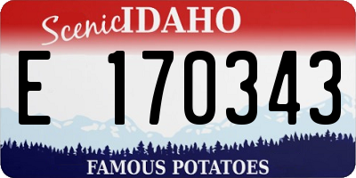 ID license plate E170343
