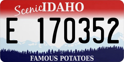 ID license plate E170352
