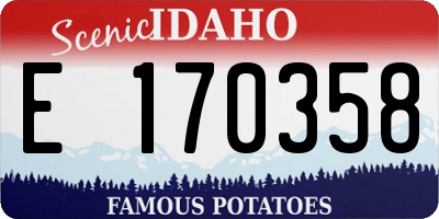 ID license plate E170358