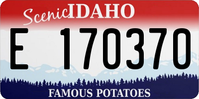 ID license plate E170370