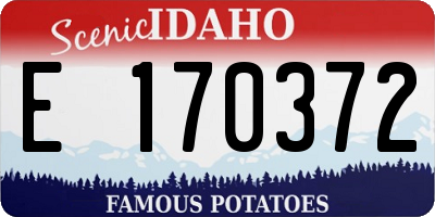 ID license plate E170372