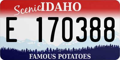 ID license plate E170388