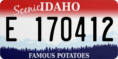 ID license plate E170412