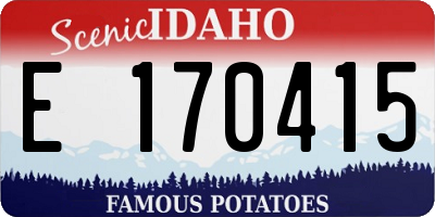 ID license plate E170415