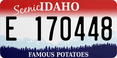 ID license plate E170448