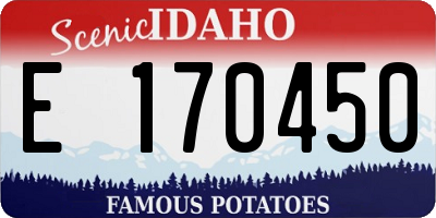 ID license plate E170450