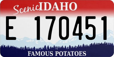 ID license plate E170451