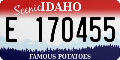 ID license plate E170455