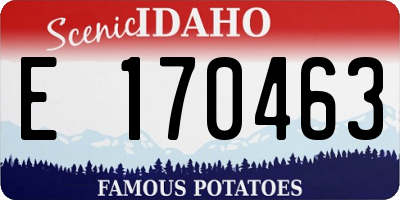 ID license plate E170463
