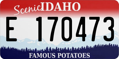 ID license plate E170473
