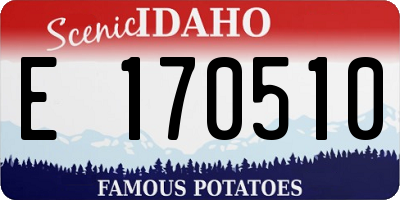 ID license plate E170510
