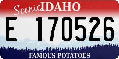 ID license plate E170526