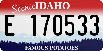 ID license plate E170533