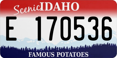 ID license plate E170536