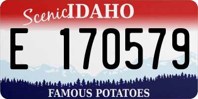 ID license plate E170579