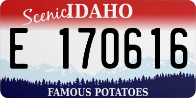 ID license plate E170616