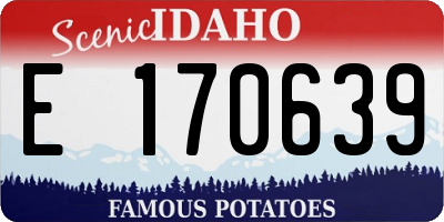 ID license plate E170639