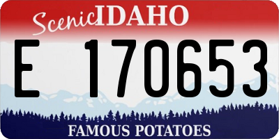 ID license plate E170653