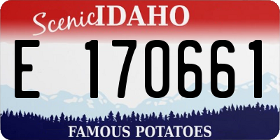 ID license plate E170661