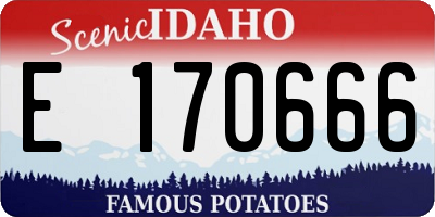 ID license plate E170666
