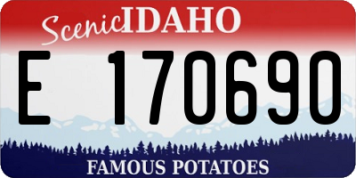 ID license plate E170690