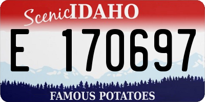 ID license plate E170697