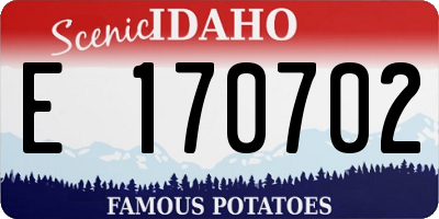 ID license plate E170702