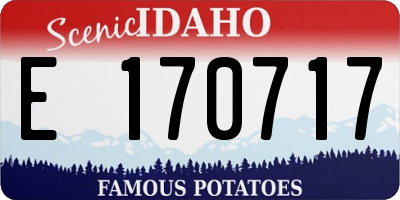ID license plate E170717