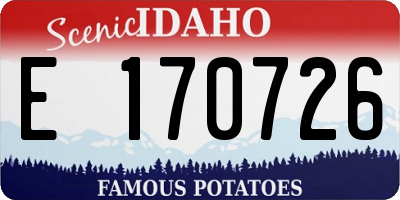 ID license plate E170726