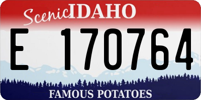 ID license plate E170764