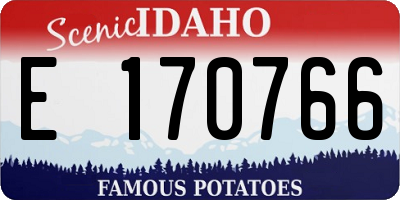 ID license plate E170766
