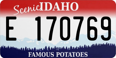 ID license plate E170769