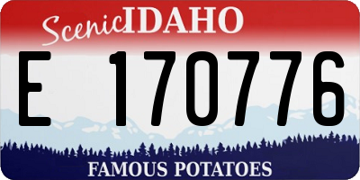 ID license plate E170776
