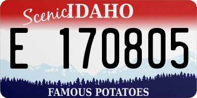 ID license plate E170805