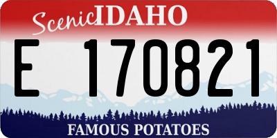 ID license plate E170821