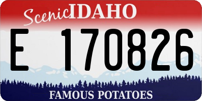 ID license plate E170826