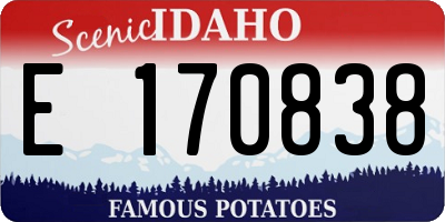 ID license plate E170838