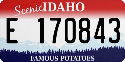 ID license plate E170843