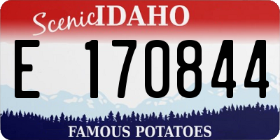 ID license plate E170844